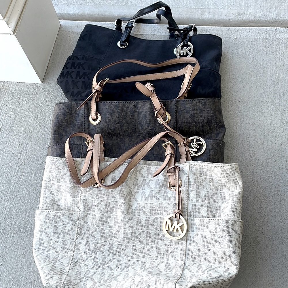 Each bag $75. Lightly used and taken very good care of. Black, brown, or white.